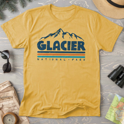 Glacier National Park "Retro Stipes" Comfort Colors T-Shirt