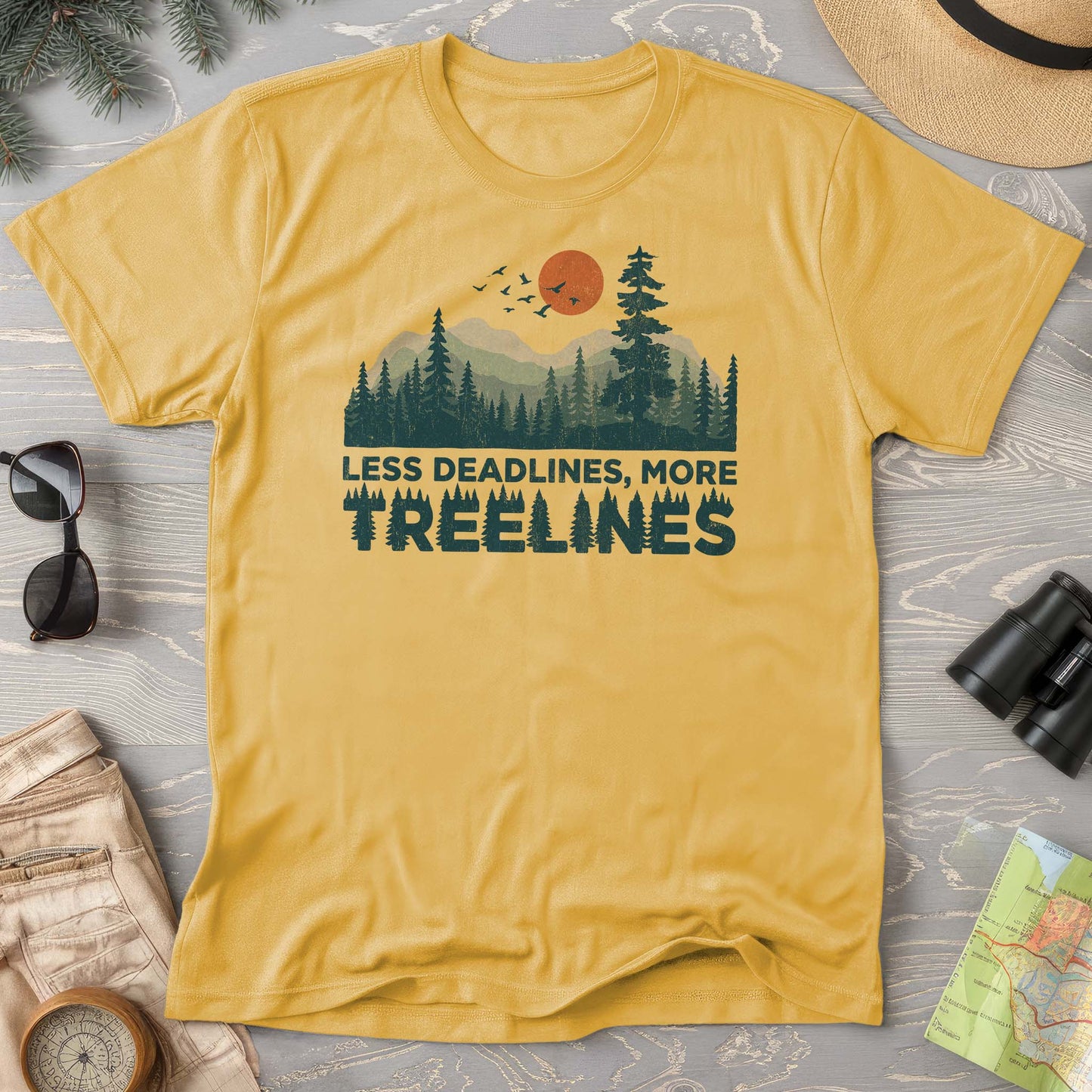 Less Deadlines More Treelines T-Shirt