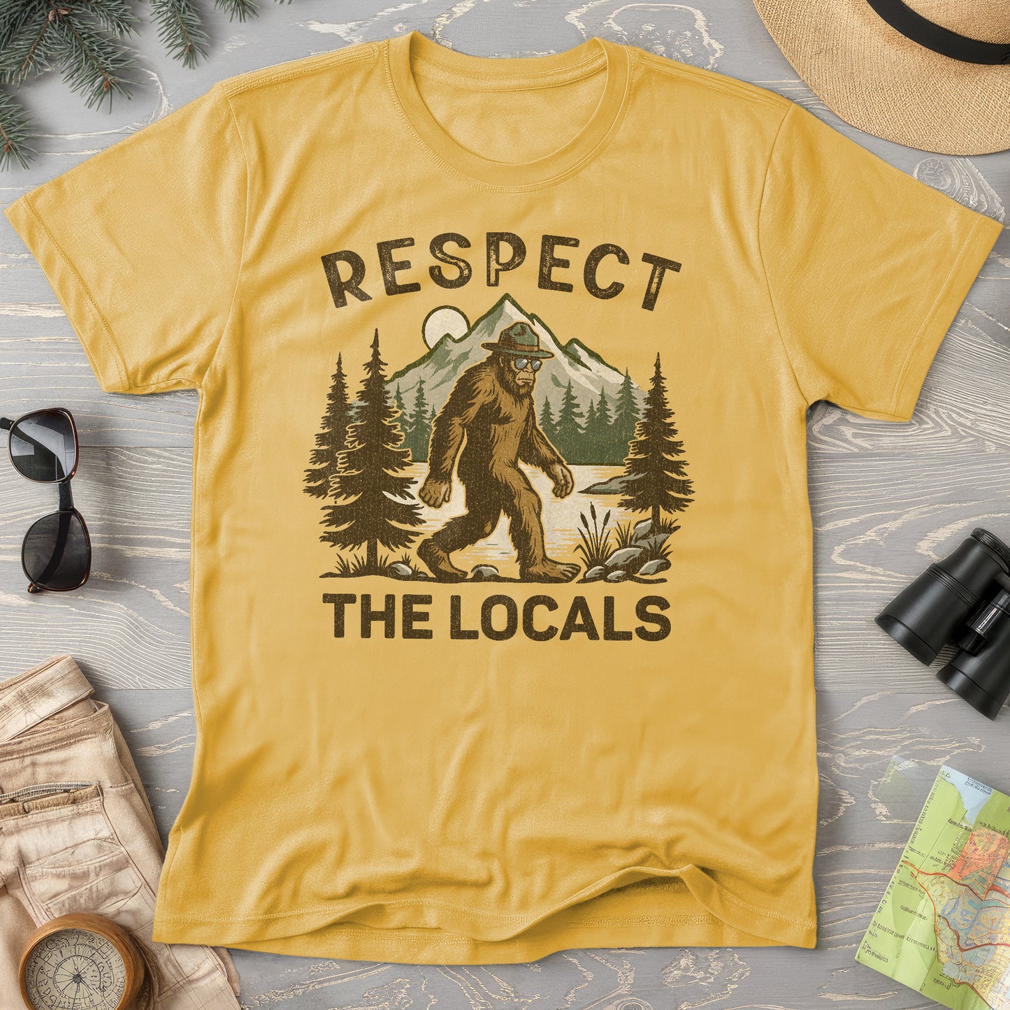Respect The Locals Bigfoot Ranger T-Shirt