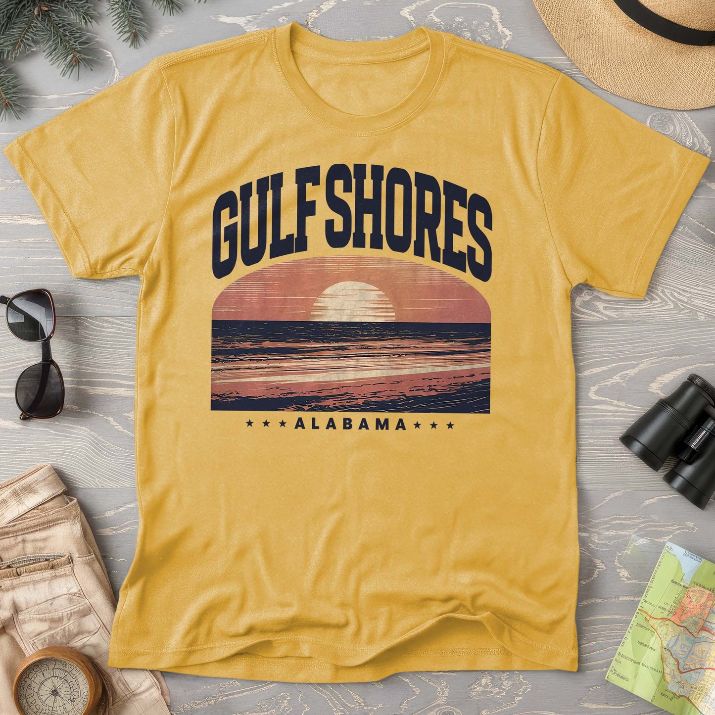 Gulf Shores Alabama "Varsity" Comfort Colors Shirt