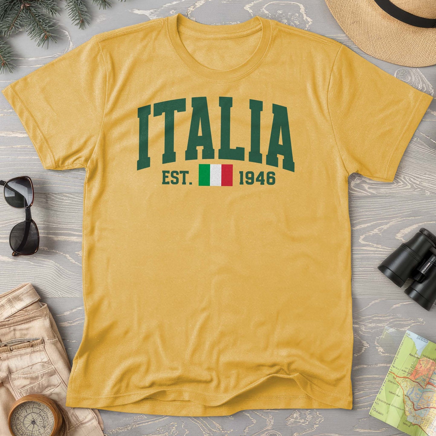 Italia Varsity Flag Comfort Colors T-Shirt