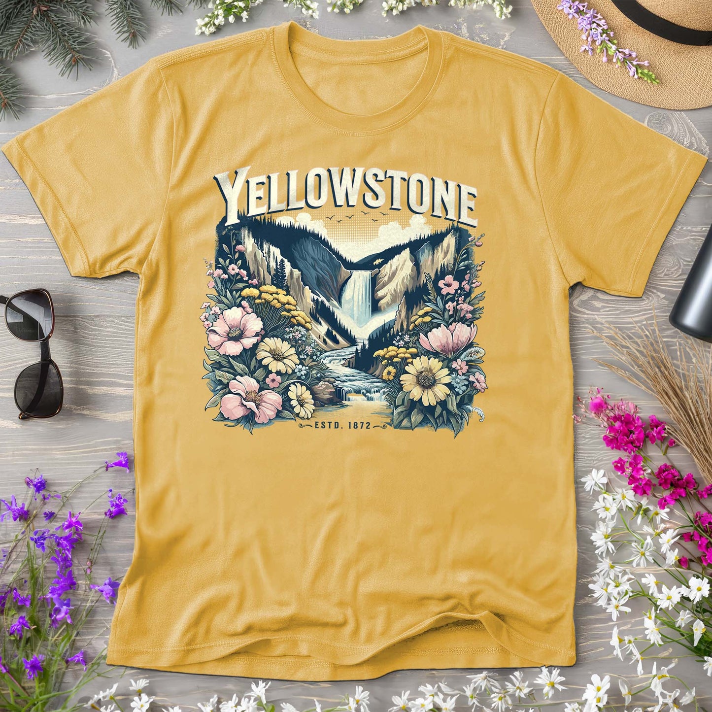 Yellowstone National Park "Wildflower" Comfort Colors T-Shirt