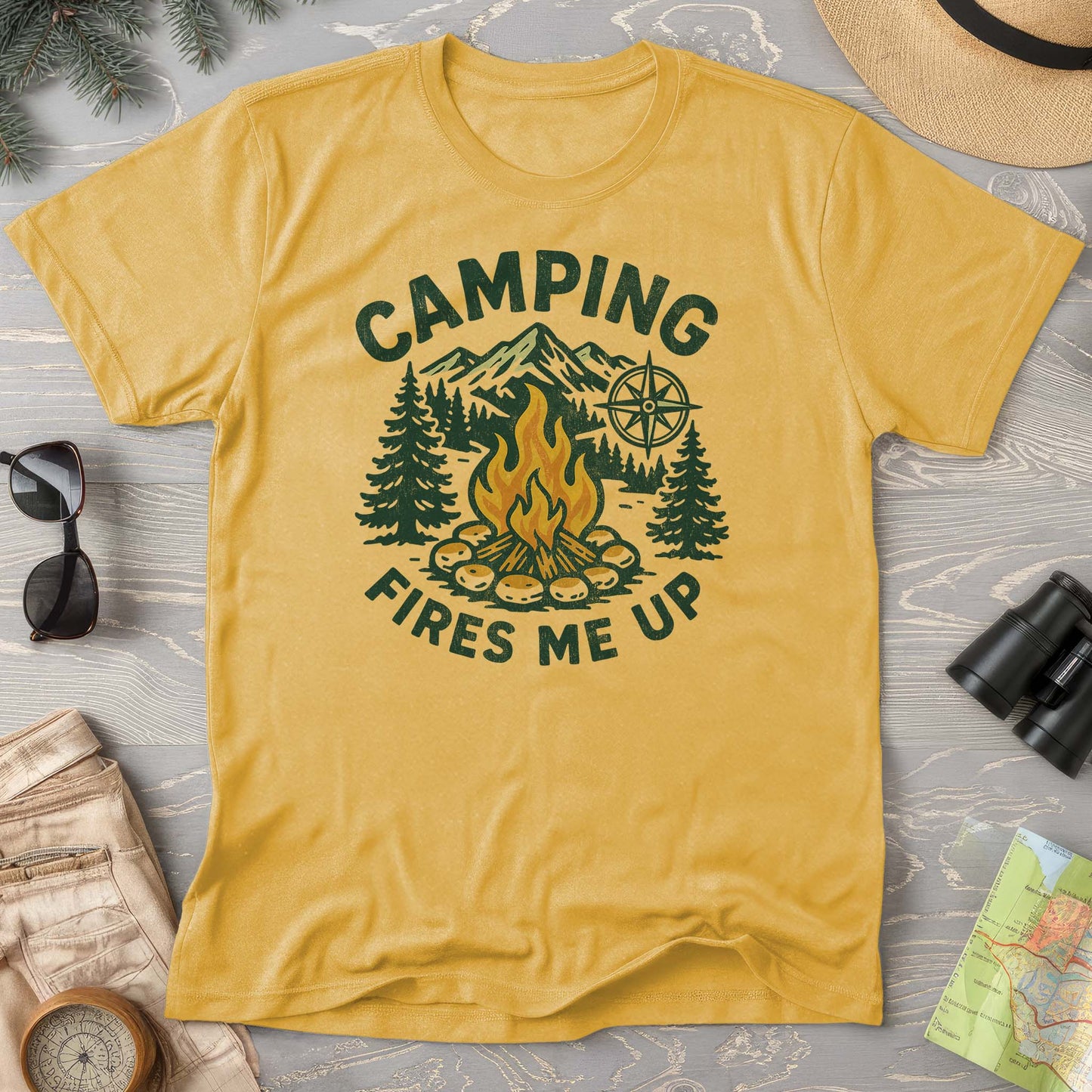 Camping Fires Me Up Comfort Colors T-Shirt