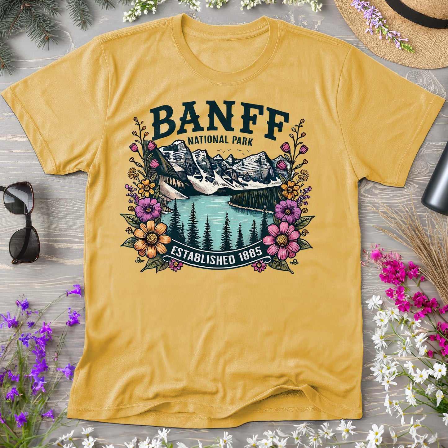 Banff National Park "Wildflower" Comfort Colors T-Shirt