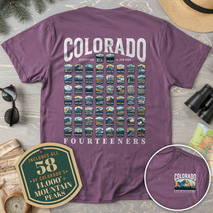 Colorado Fourteeners Front/Back Print Comfort Colors T-Shirt