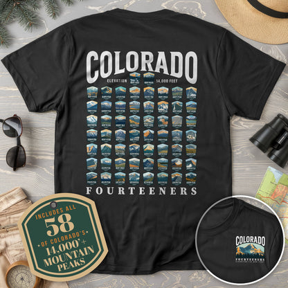 Colorado Fourteeners Front/Back Print Comfort Colors T-Shirt