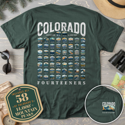 Colorado Fourteeners Front/Back Print Comfort Colors T-Shirt
