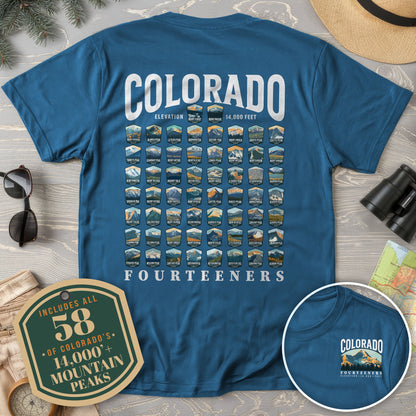 Colorado Fourteeners Front/Back Print Comfort Colors T-Shirt