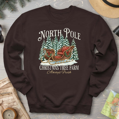 North Pole Christmas Tree Farm Sweatshirt