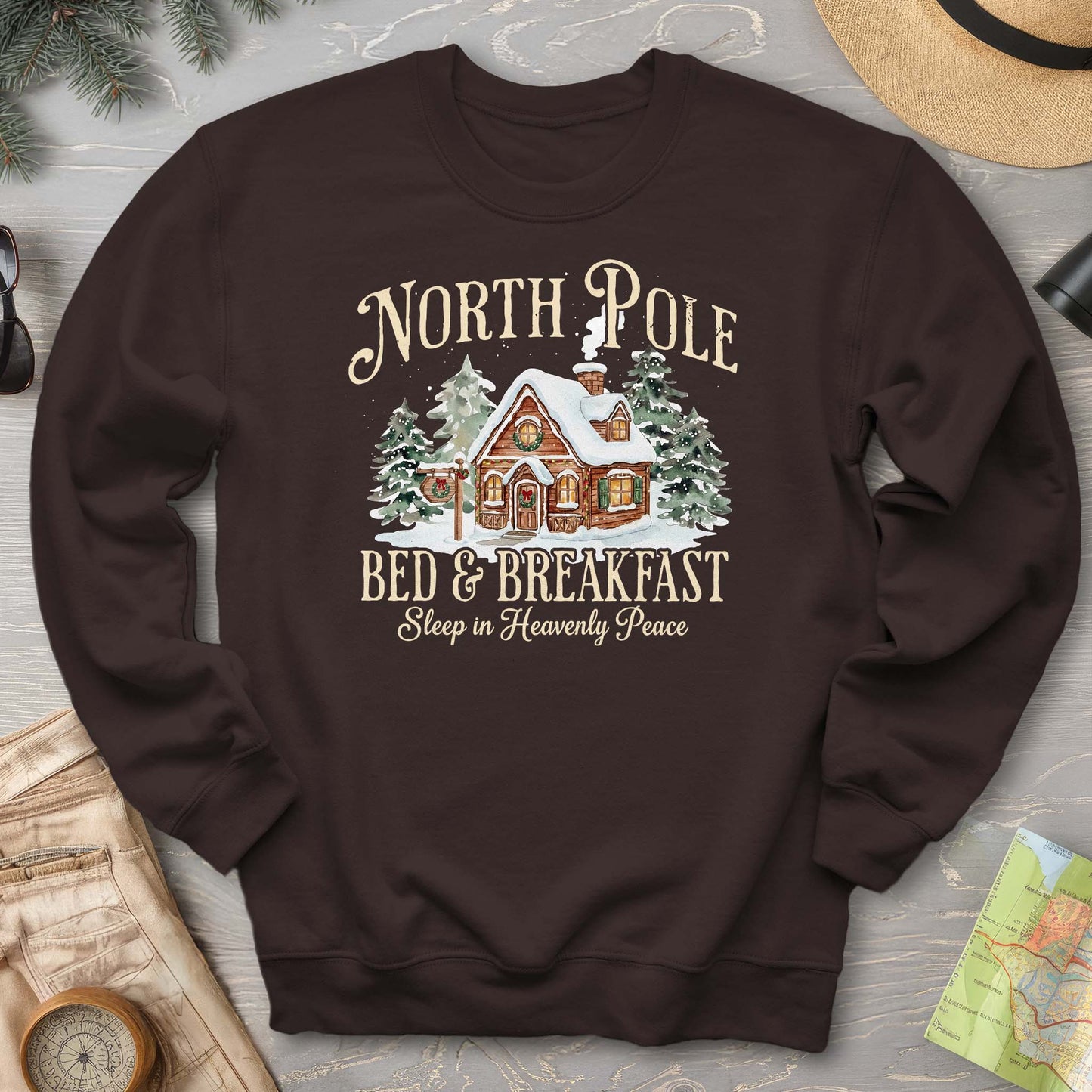 North Pole Bed and Breakfast "Heavenly Peace" Sweatshirt