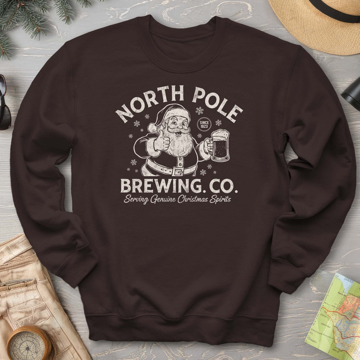 North Pole Brewing Company Vintage Print Sweatshirt