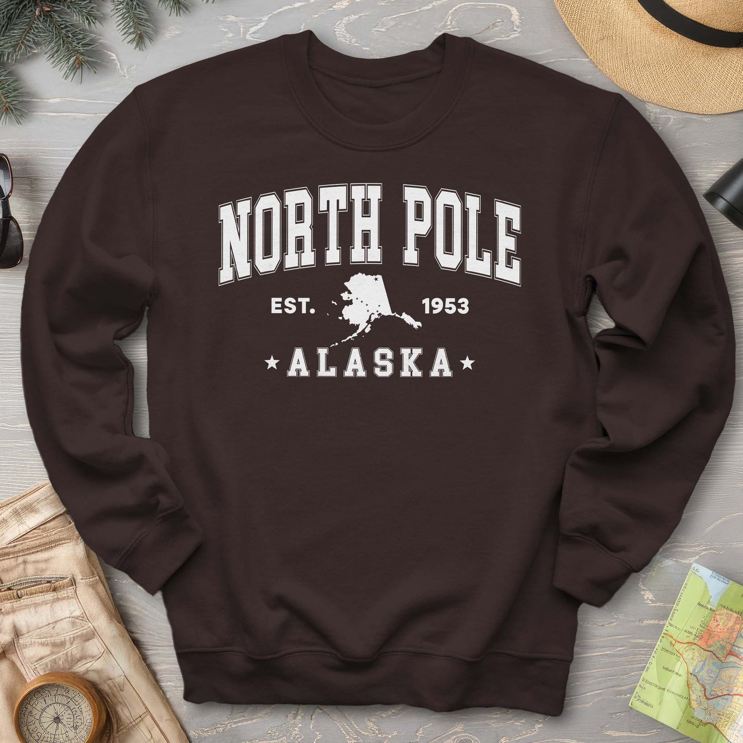 North Pole Alaska Varsity Sweatshirt