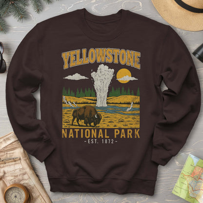 Yellowstone Old Faithful Buffalo Sweatshirt
