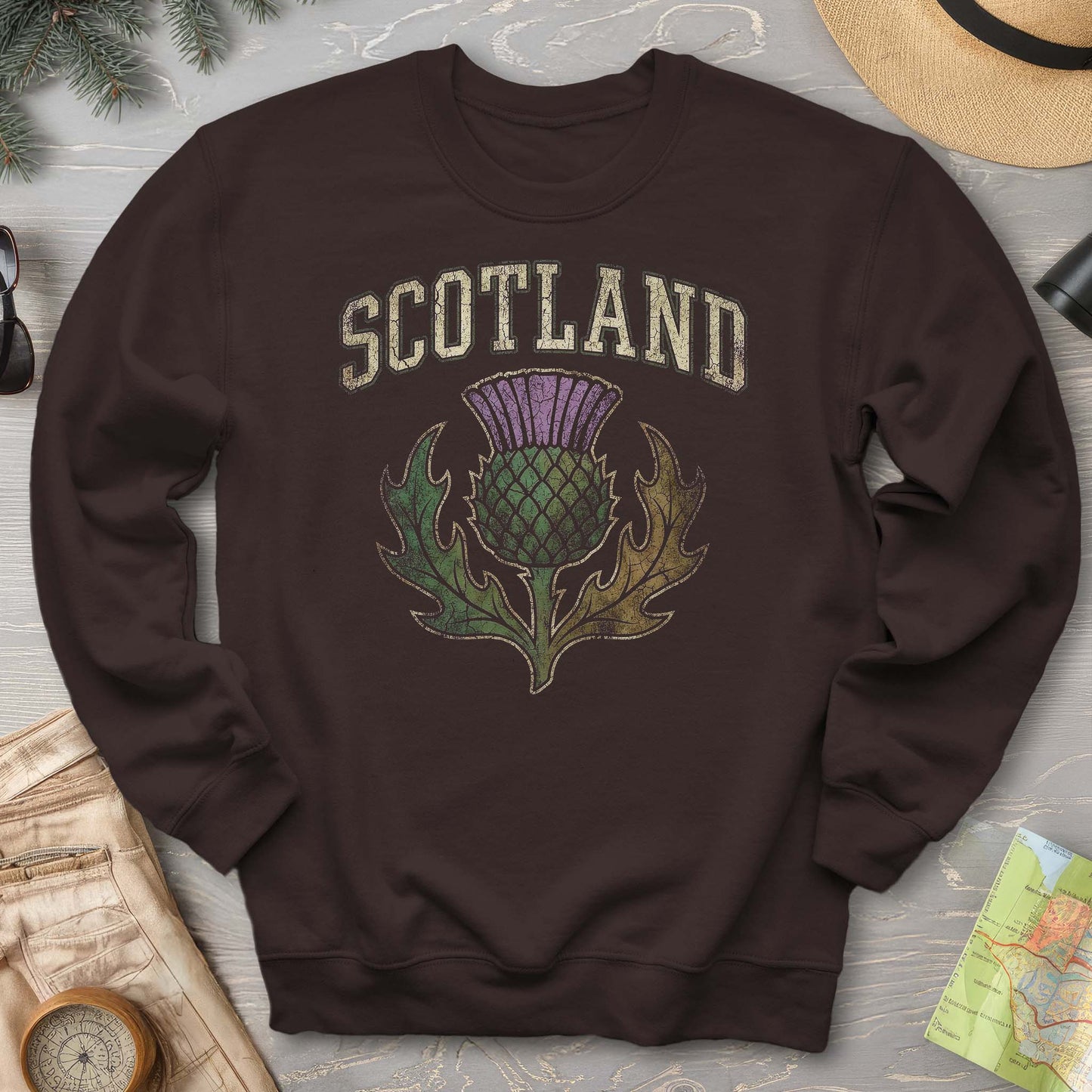 Scotland Distressed Thistle Sweatshirt