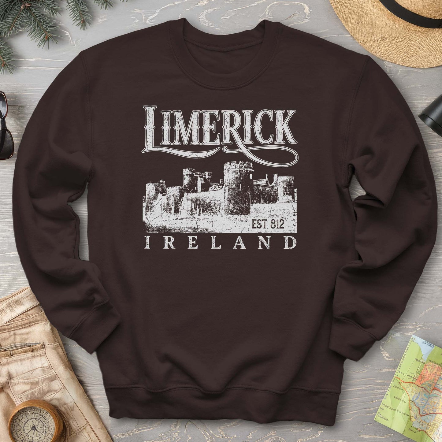 Limerick Ireland Vintage Print Sweatshirt