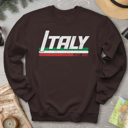 Italy Retro Stripe Sweatshirt