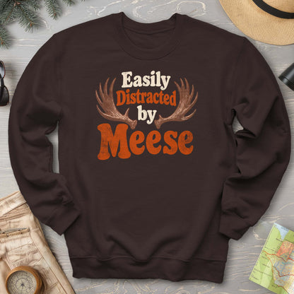 Distracted By Meese Antlers Sweatshirt