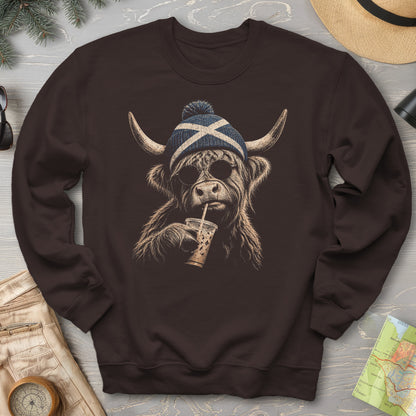 Highland Cow Beanie Sweatshirt