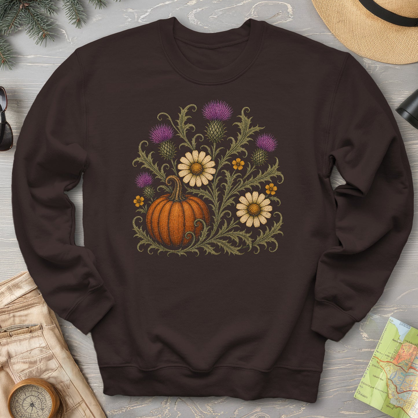 Pumpkin Thistles Sweatshirt
