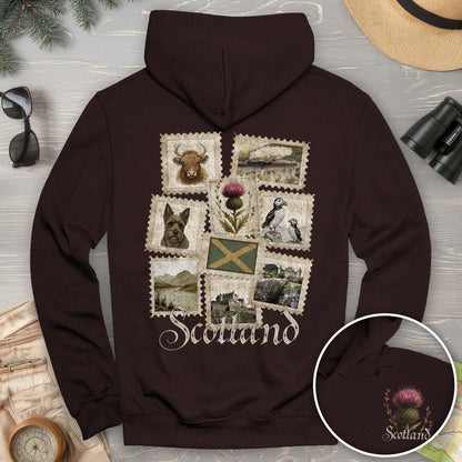 Scotland Vintage Stamps Hoodie