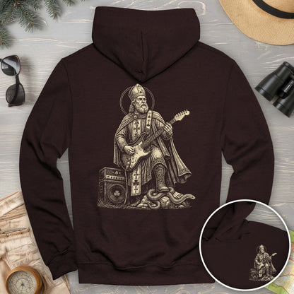 Saint Patrick Guitar Front/Back Print Hoodie
