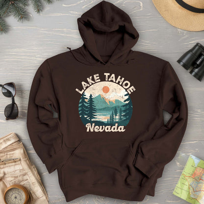 Lake Tahoe Nevada Vintage Circle Hoodie