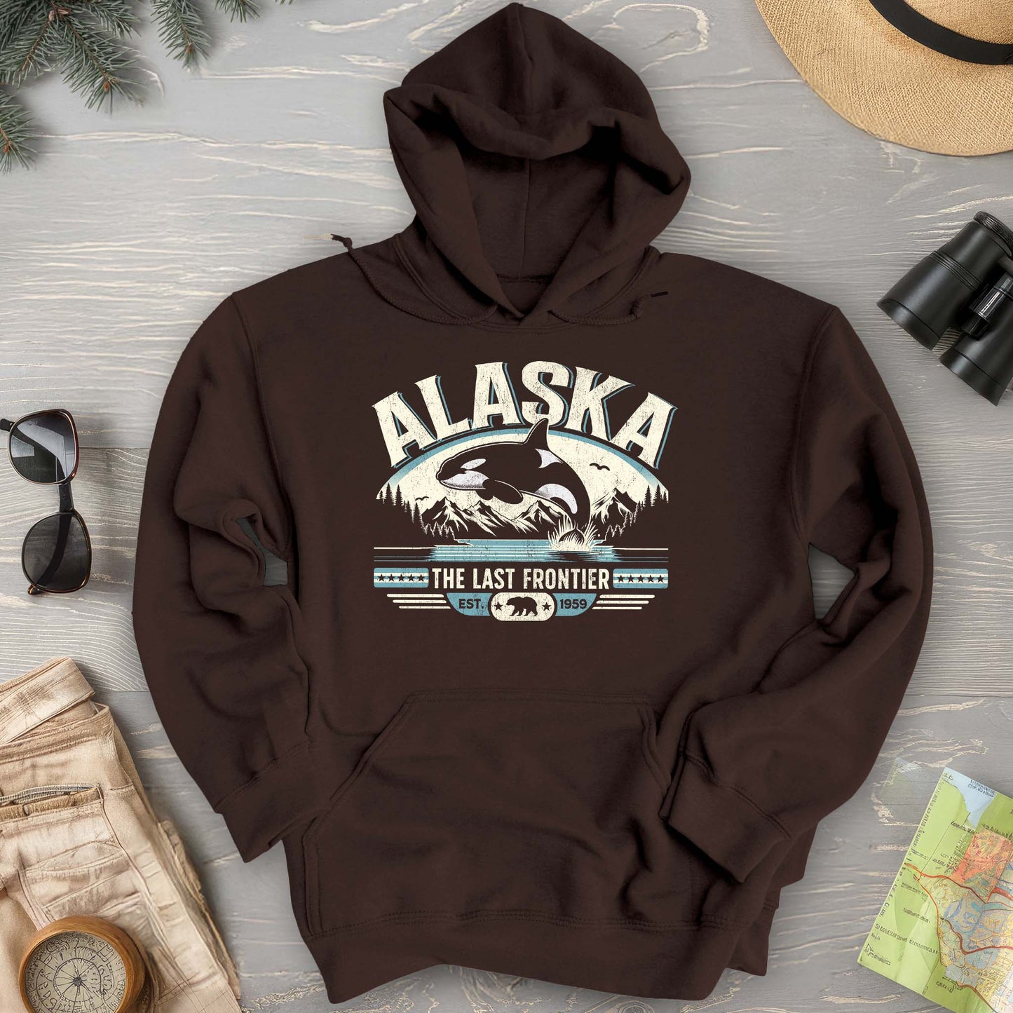 Alaska The Last Frontier "Orca" Hoodie