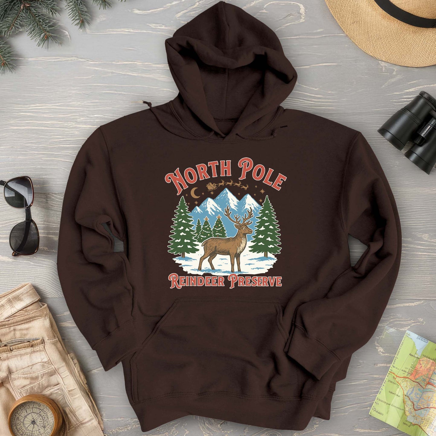 North Pole Reindeer Preserve Hoodie