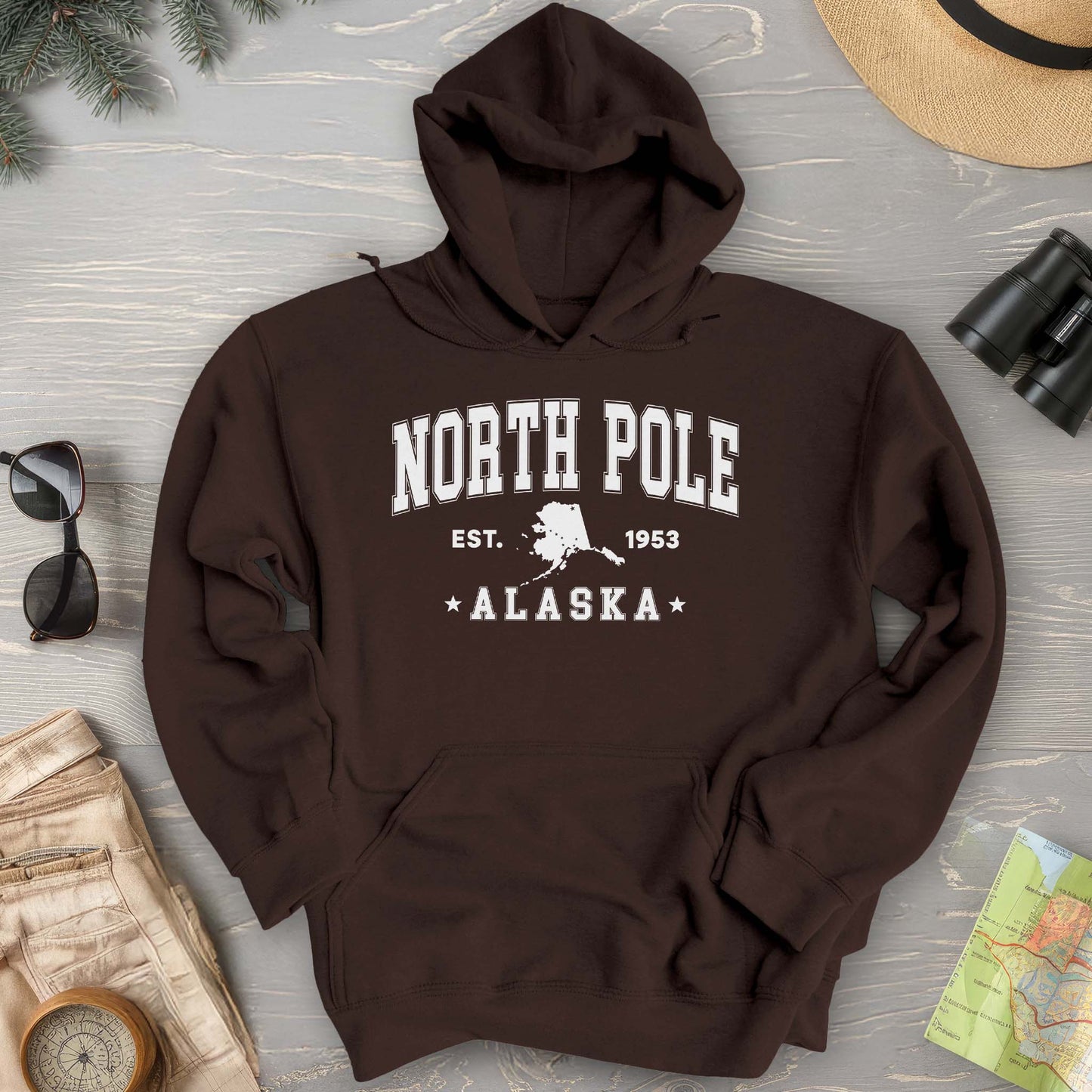 North Pole Alaska Varsity Hoodie
