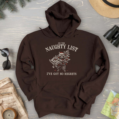Naughty List Racoon Xmas Hoodie