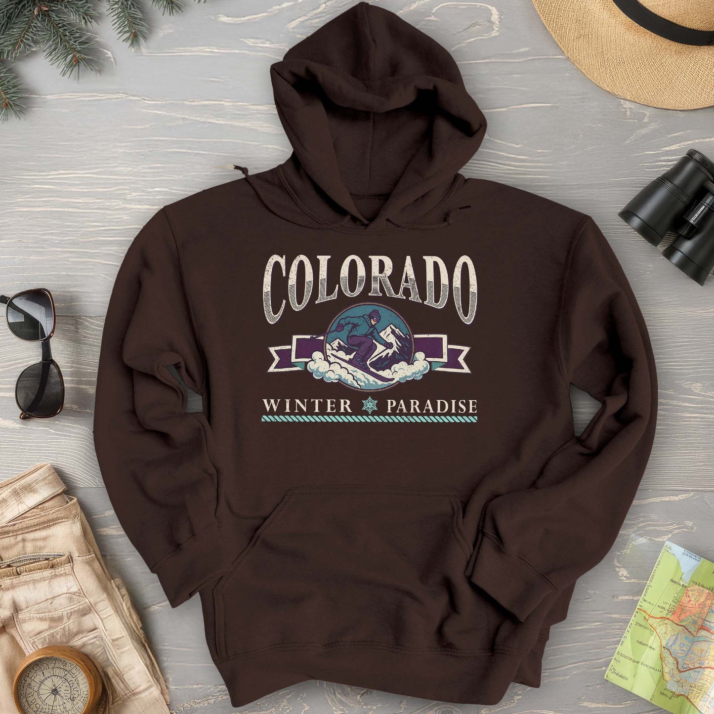 Colorado 90's Retro Ski Sprint Hoodie