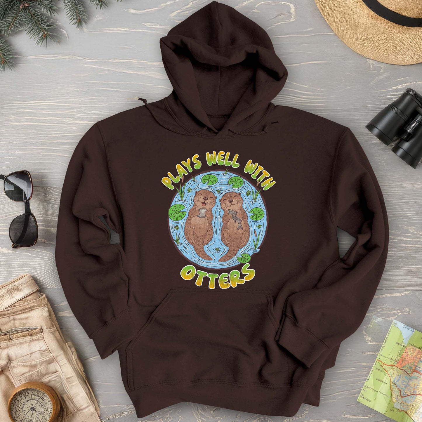 Plays Well With Otters Hoodie