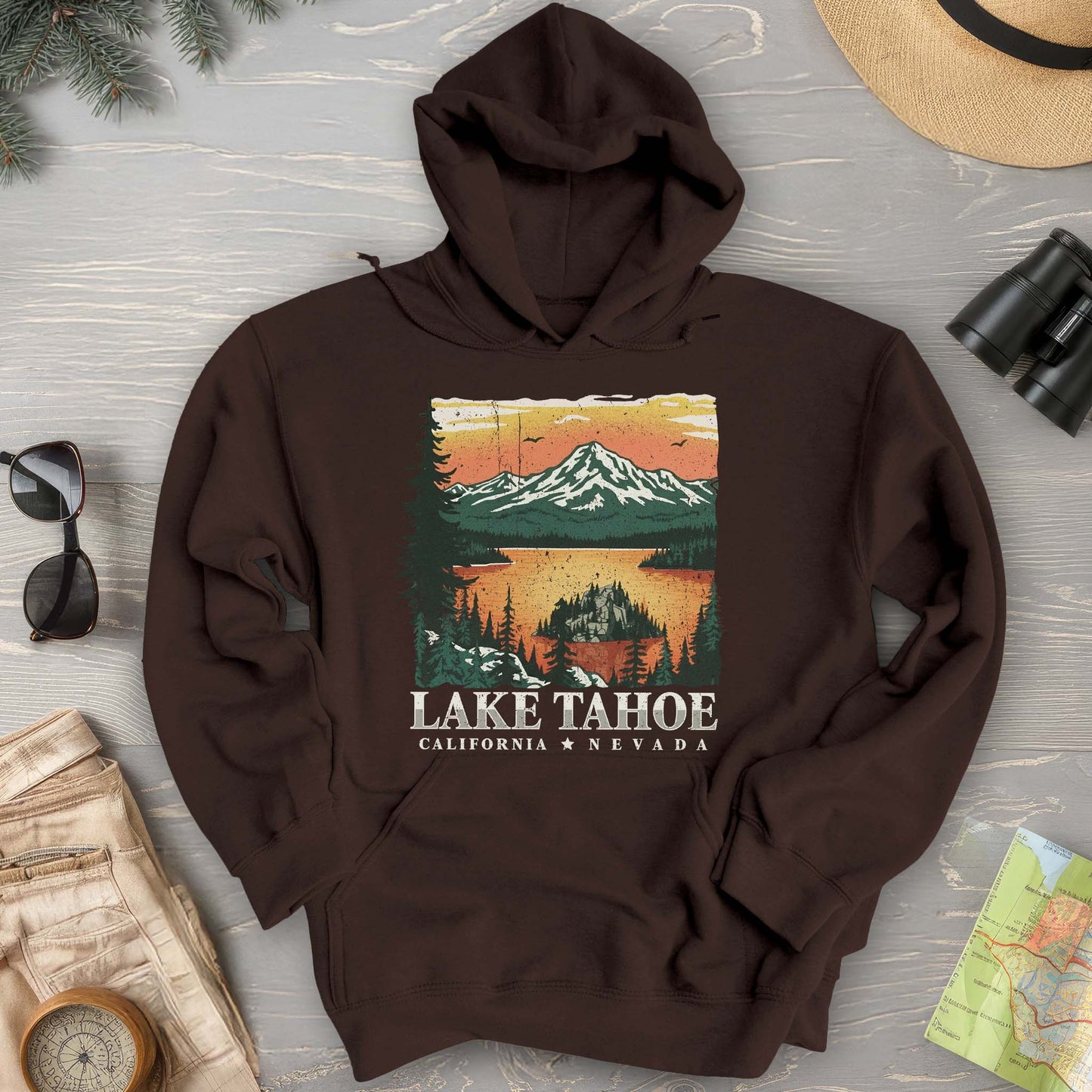 Lake Tahoe Emerald Bay Sunset Hoodie