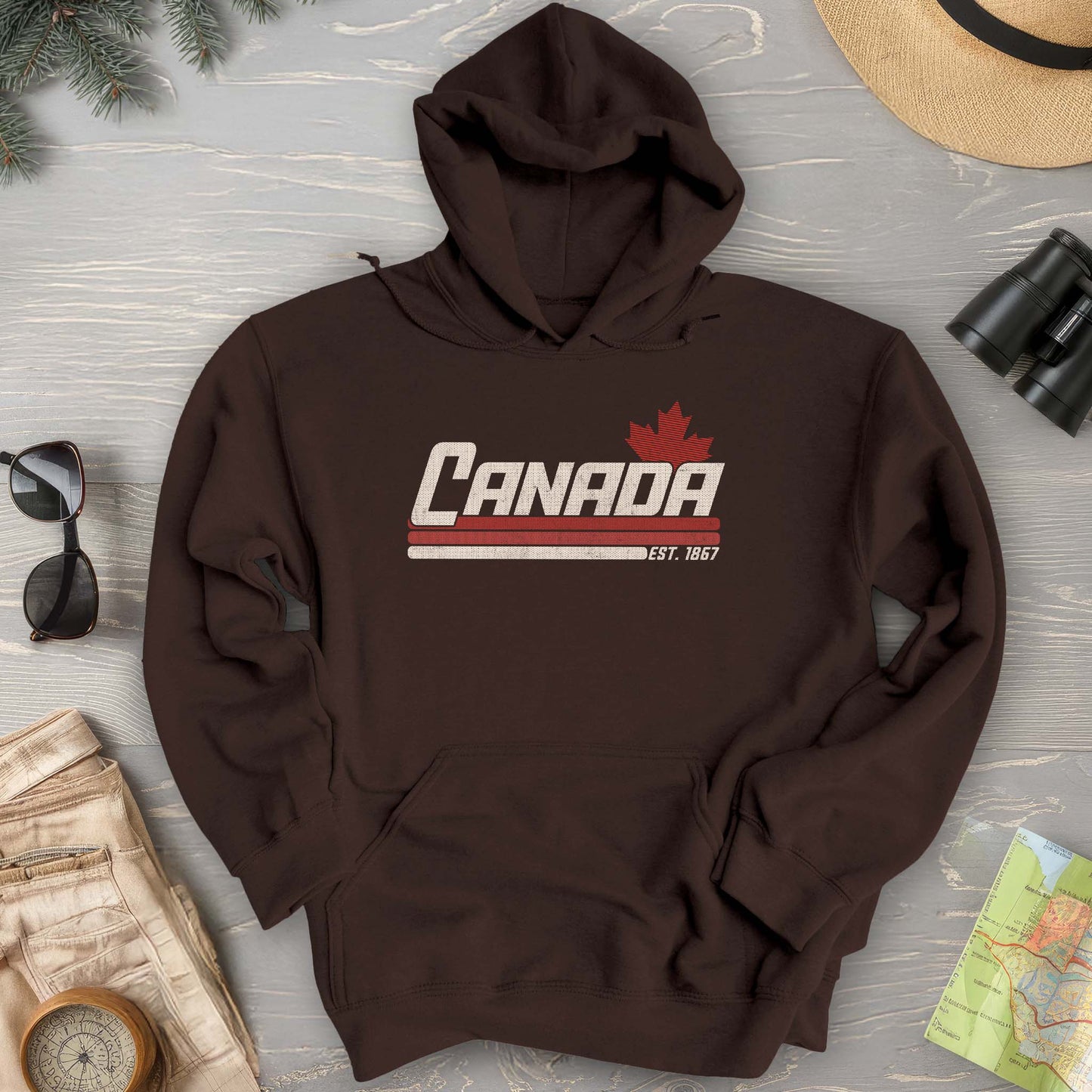 Canada Retro Stripe Hoodie