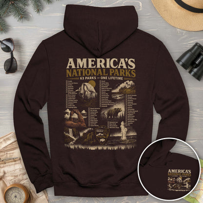 Vintage Parks Checklist Front/Back Print Hoodie