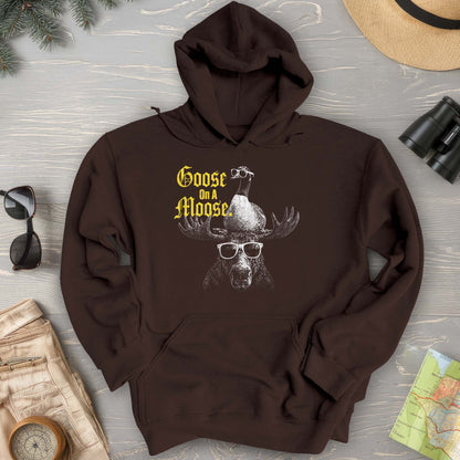 Goose On A Moose Halftone Hoodie