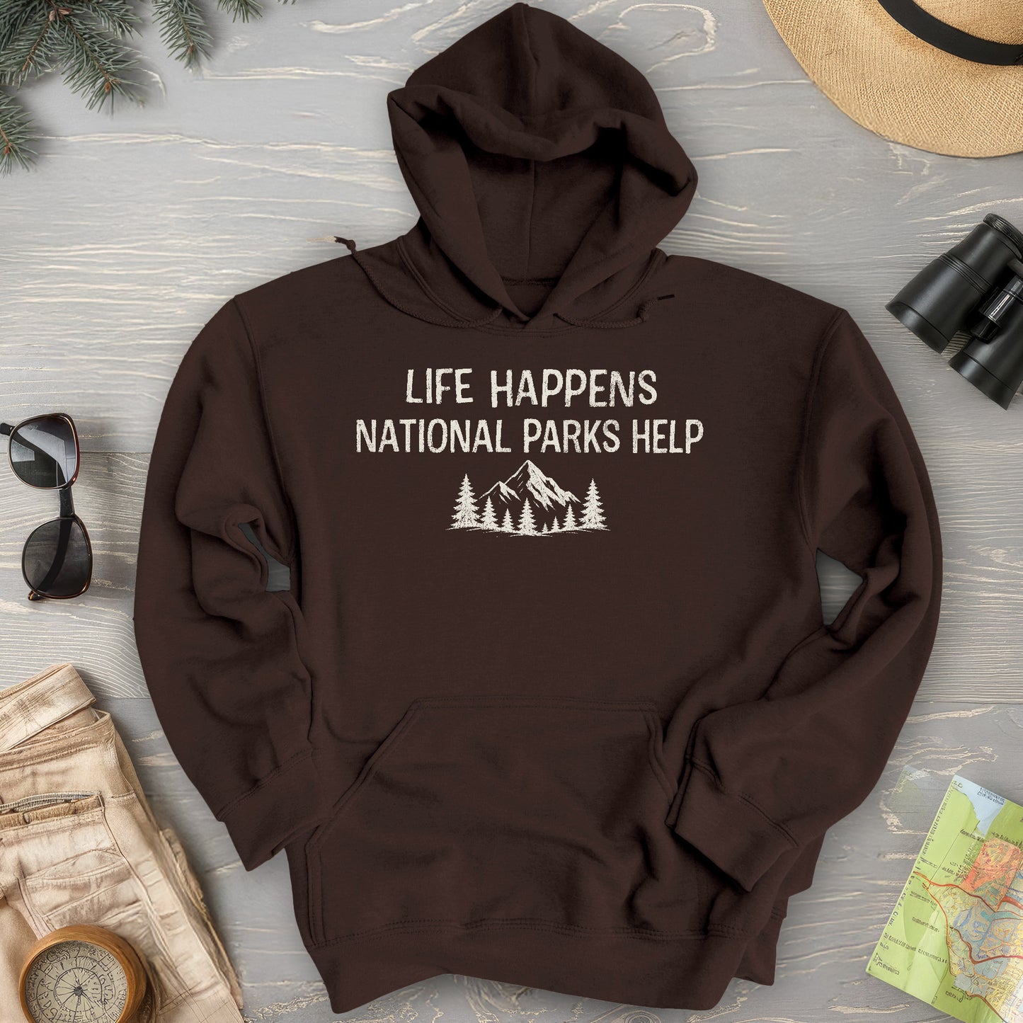 Life Happens Parks Help Hoodie