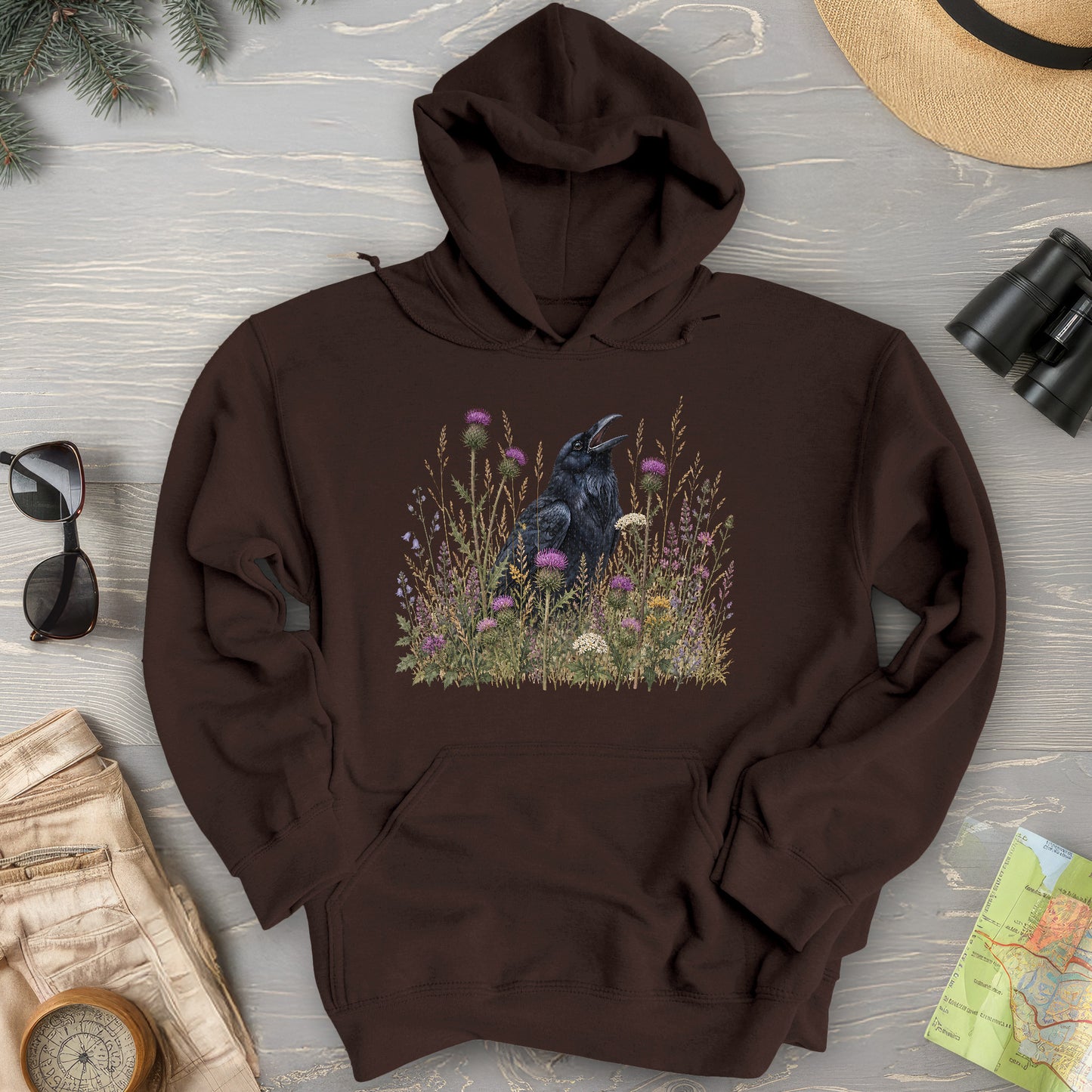 Botanical Raven Hoodie