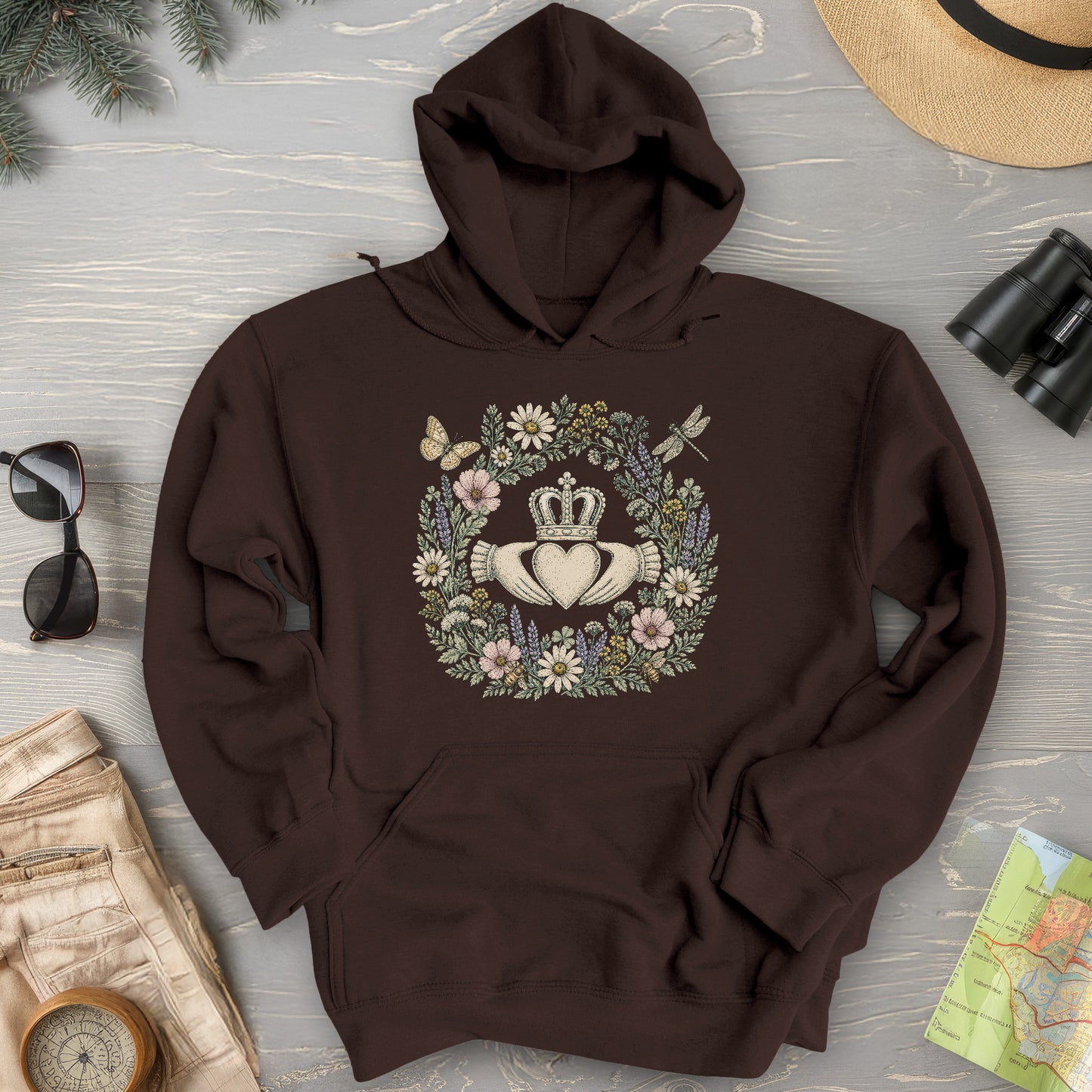 Cloddagh Wreath Hoodie