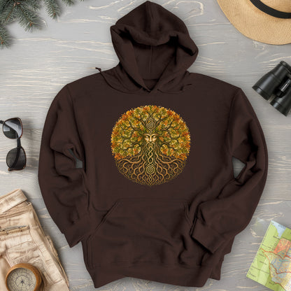 Green Man Autumn Bloom Hoodie