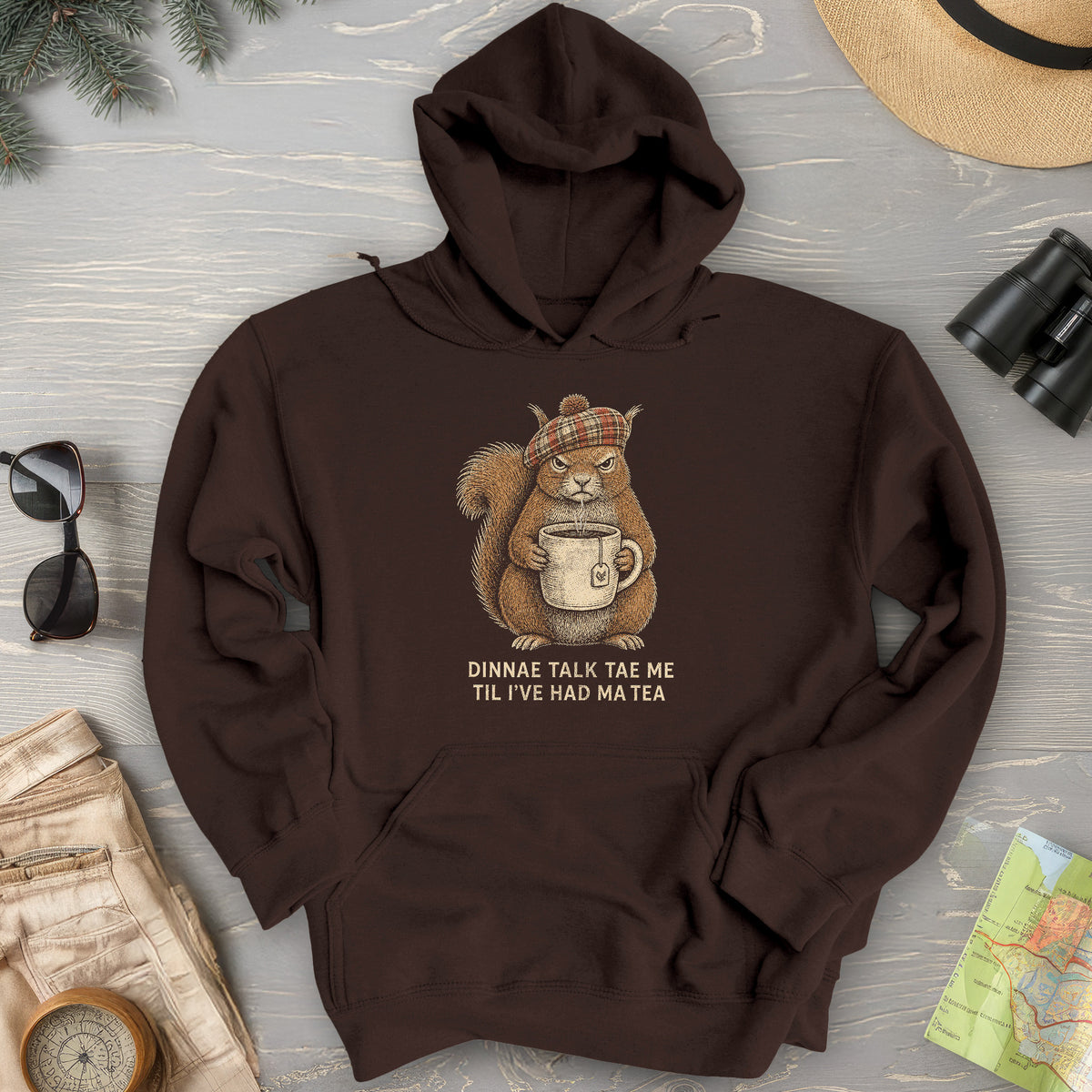 Dinnae Talk Squirrel Hoodie