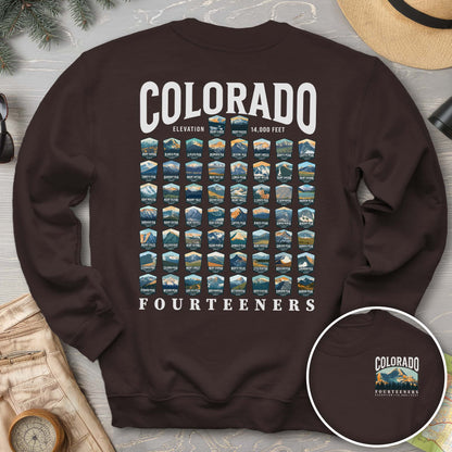 Colorado Fourteeners Front/Back Print Sweatshirt