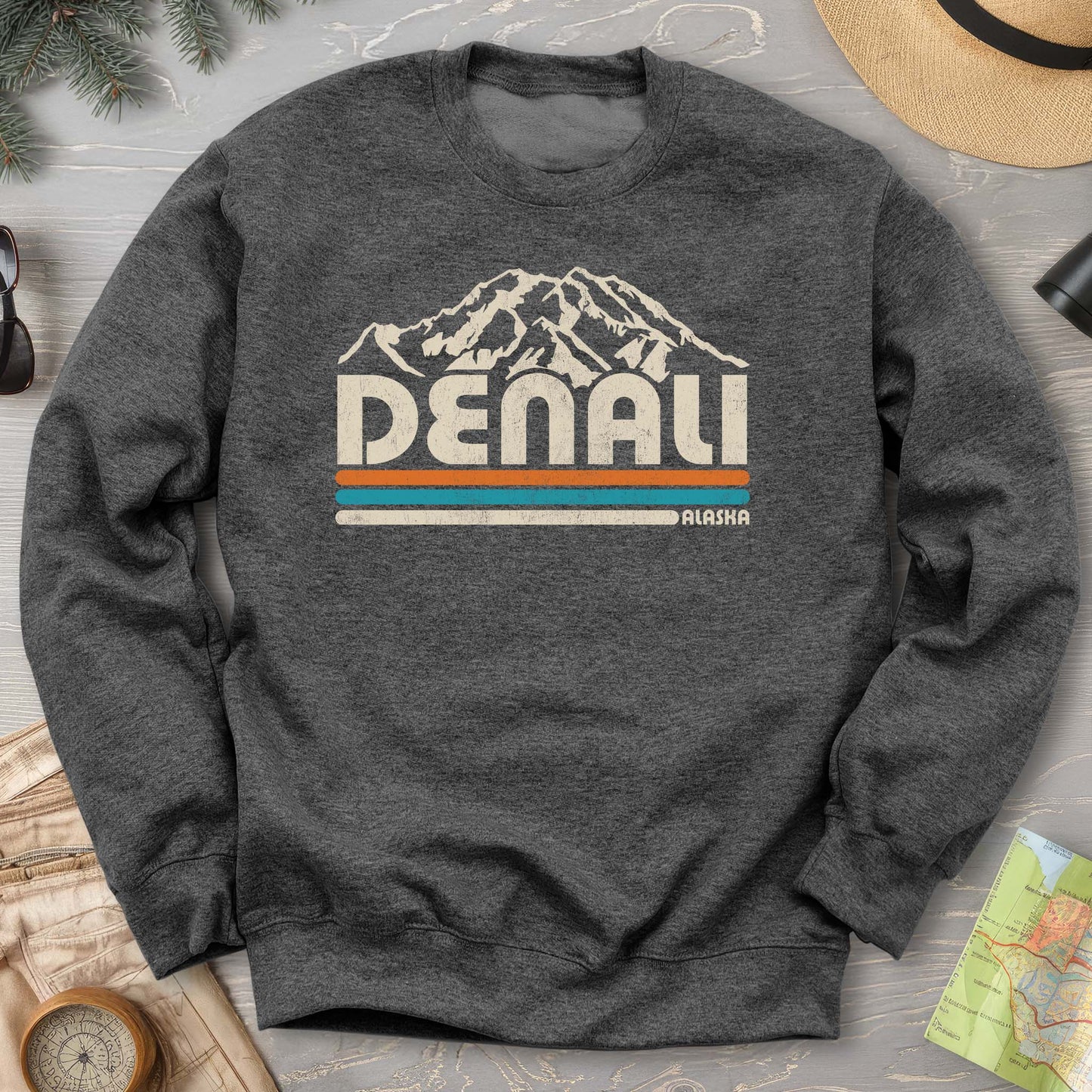 Denali Retro Stripe Crewneck Sweatshirt