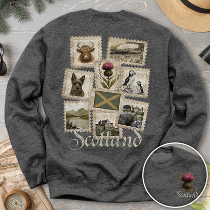 Scotland Vintage Stamps Sweatshirt