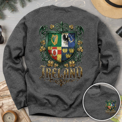 Irish Gothic Arms Front/Back Print Sweatshirt