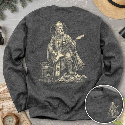 Saint Patrick Guitar Front/Back Print Sweatshirt