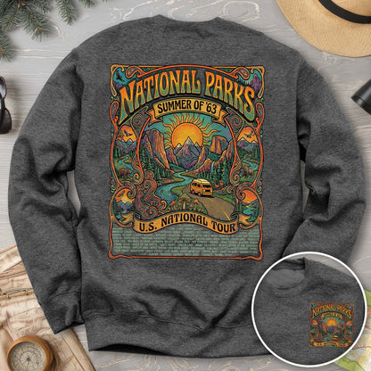 National Parks Summer Tour Front/Back Print Sweatshirt