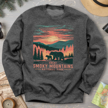 Great Smoky Mountains Sunset Bears Sweatshirt