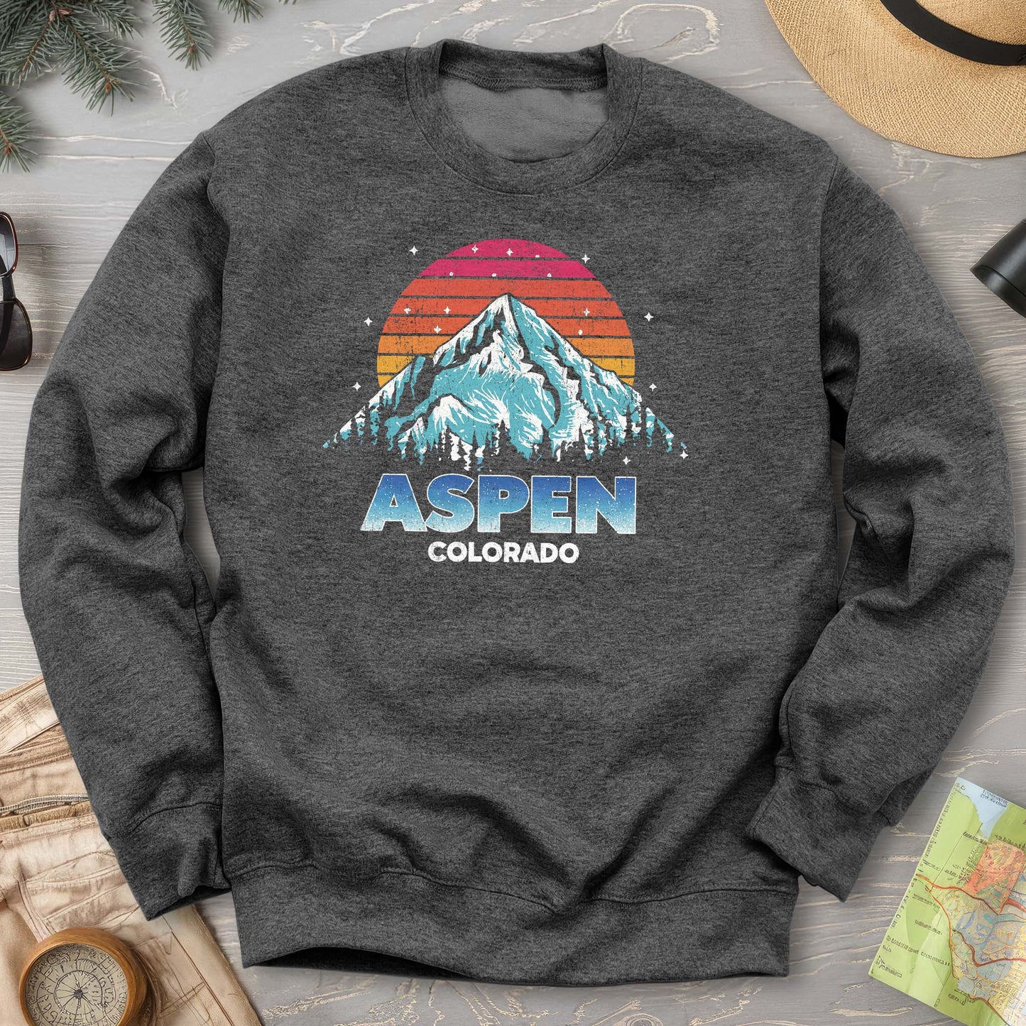 Aspen "80's Vintage Sunset" Sweatshirt
