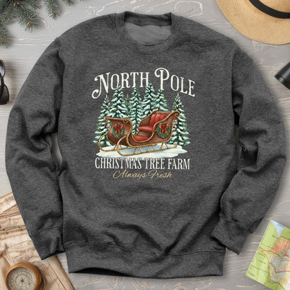 North Pole Christmas Tree Farm Sweatshirt